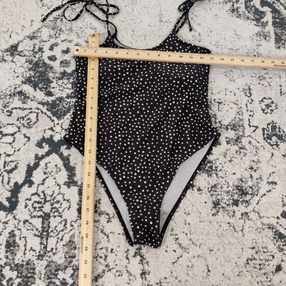 ZAFUL Swimsuit Size 4 Polka Dot Black White Spaghetti Straps Beach Summer Pool - Picture 8 of 10